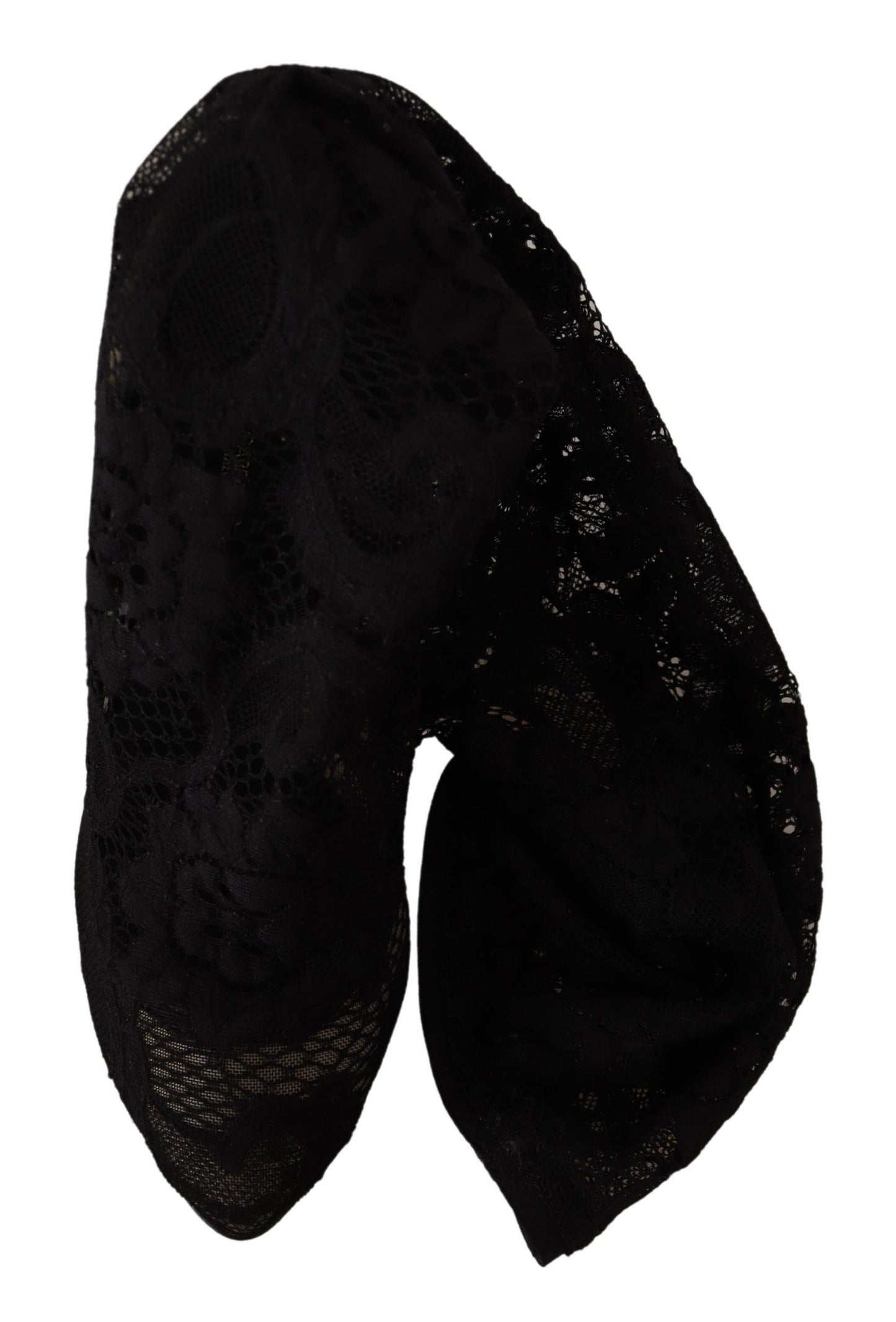 Dolce &amp; Gabbana Chaussettes extensibles noires Bottes en dentelle Taormina Chaussures
