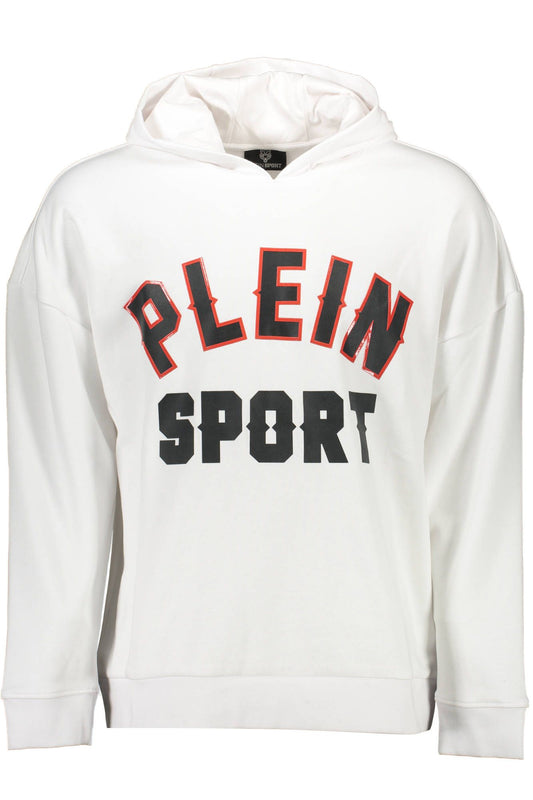 Plein Sport Bianco Cotton Men Sweatshirt