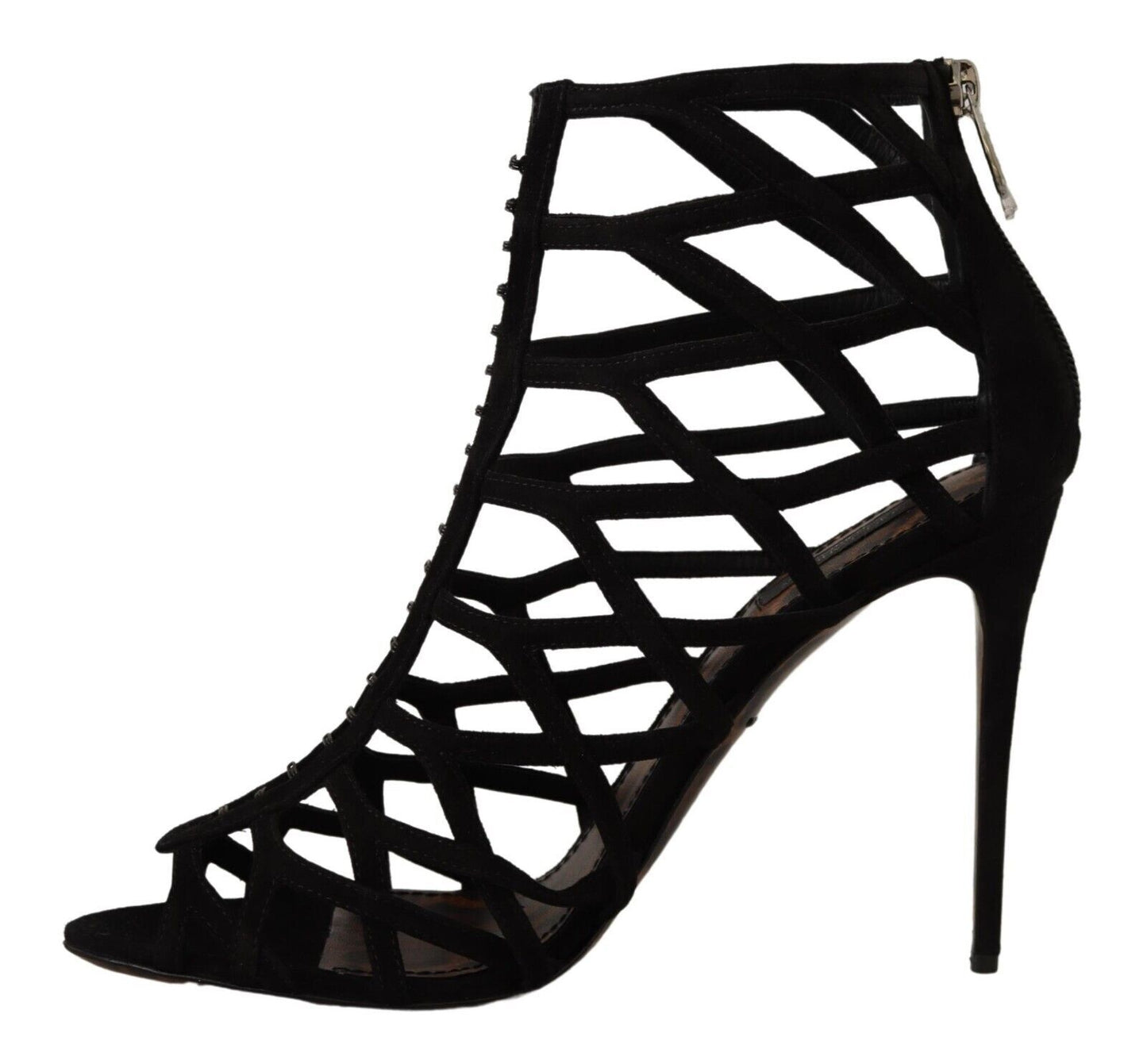 Sandales à talons aiguilles Dolce &amp; Gabbana en daim noir Bette