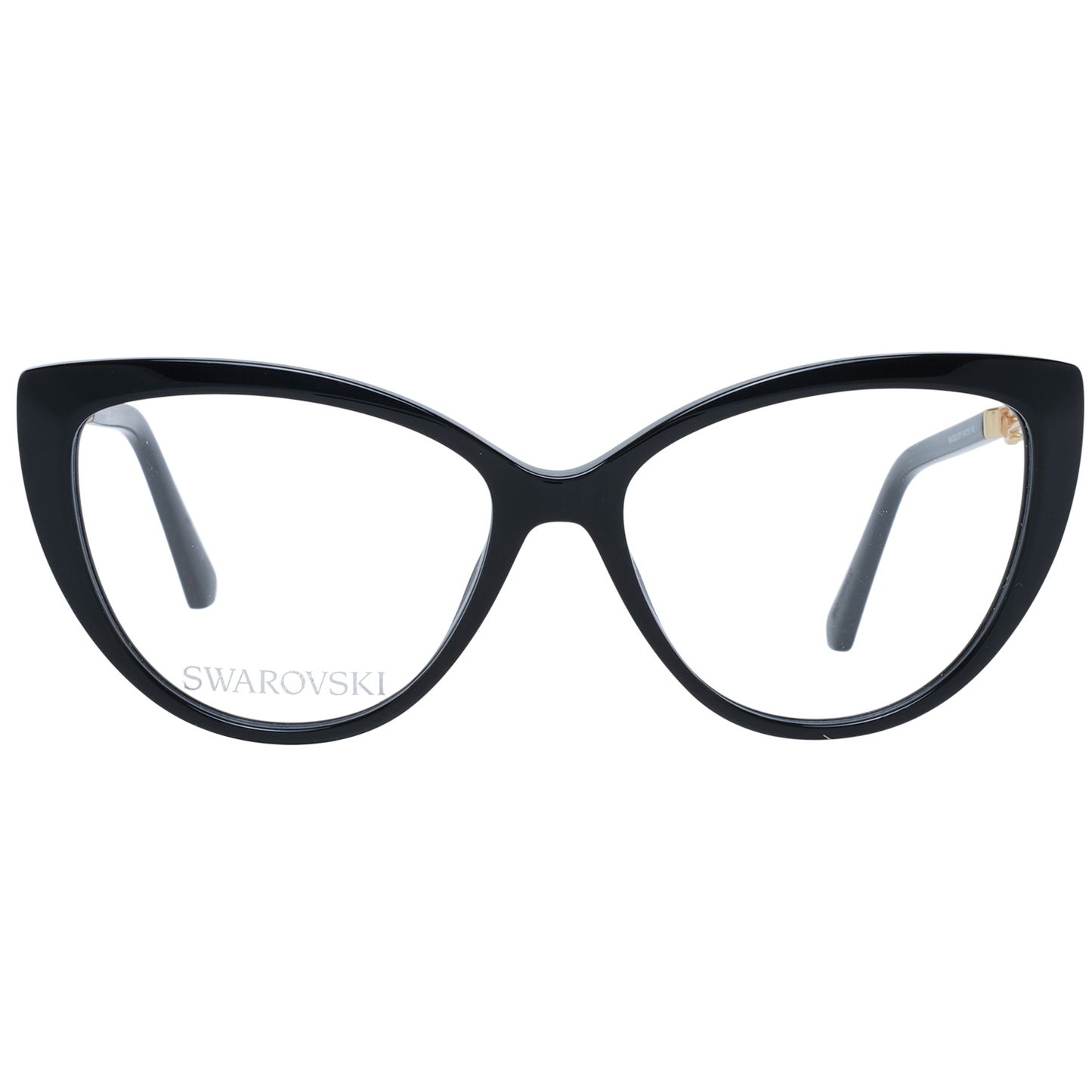 Lunettes de vue œil de chat noires élégantes Swarovski