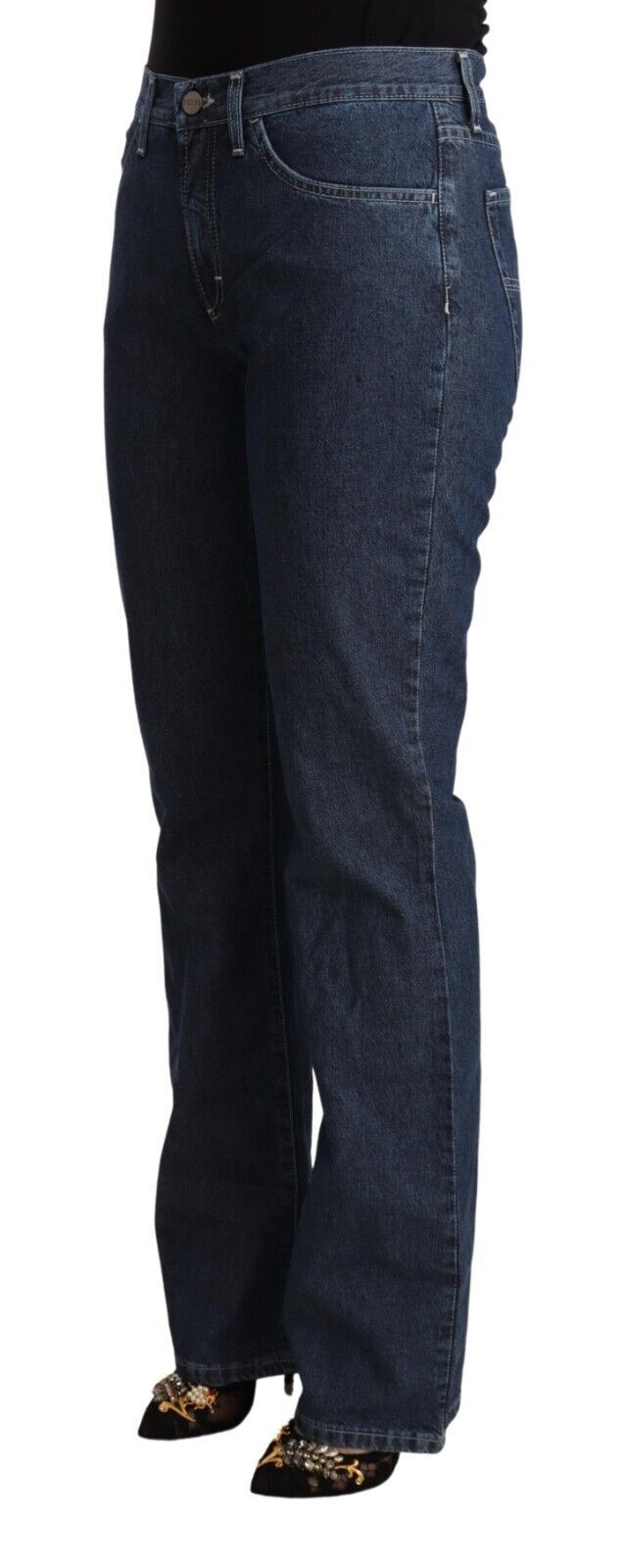 GF Ferre – Blaue Schlagjeans aus Baumwolle mit mittlerer Taille