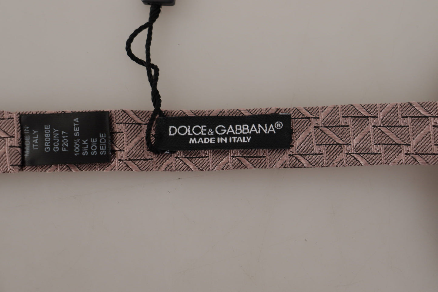 Dolce & Gabbana Gray Fantasy Print Adjustable Neck Papillon Bow Tie