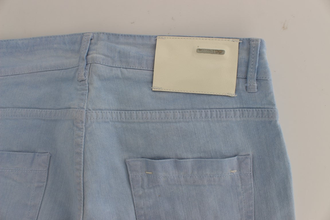 Acht Blue Cotton Stretch Low Waist Fit Jeans