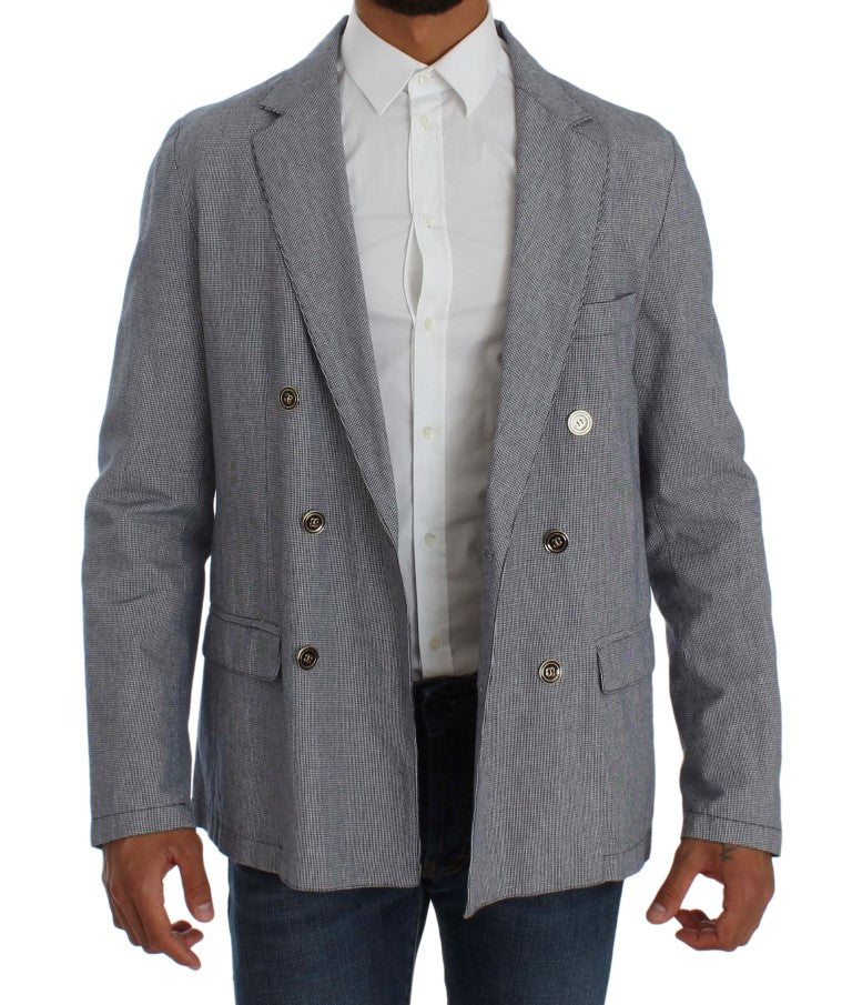 Master Coat Blue Double Breasted Regular Fit Blazer