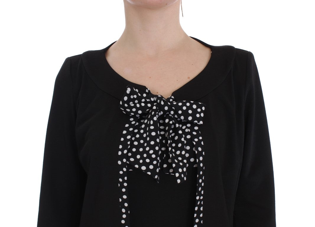 Ensemble robe fourreau extensible noire et pull BENCIVENGA