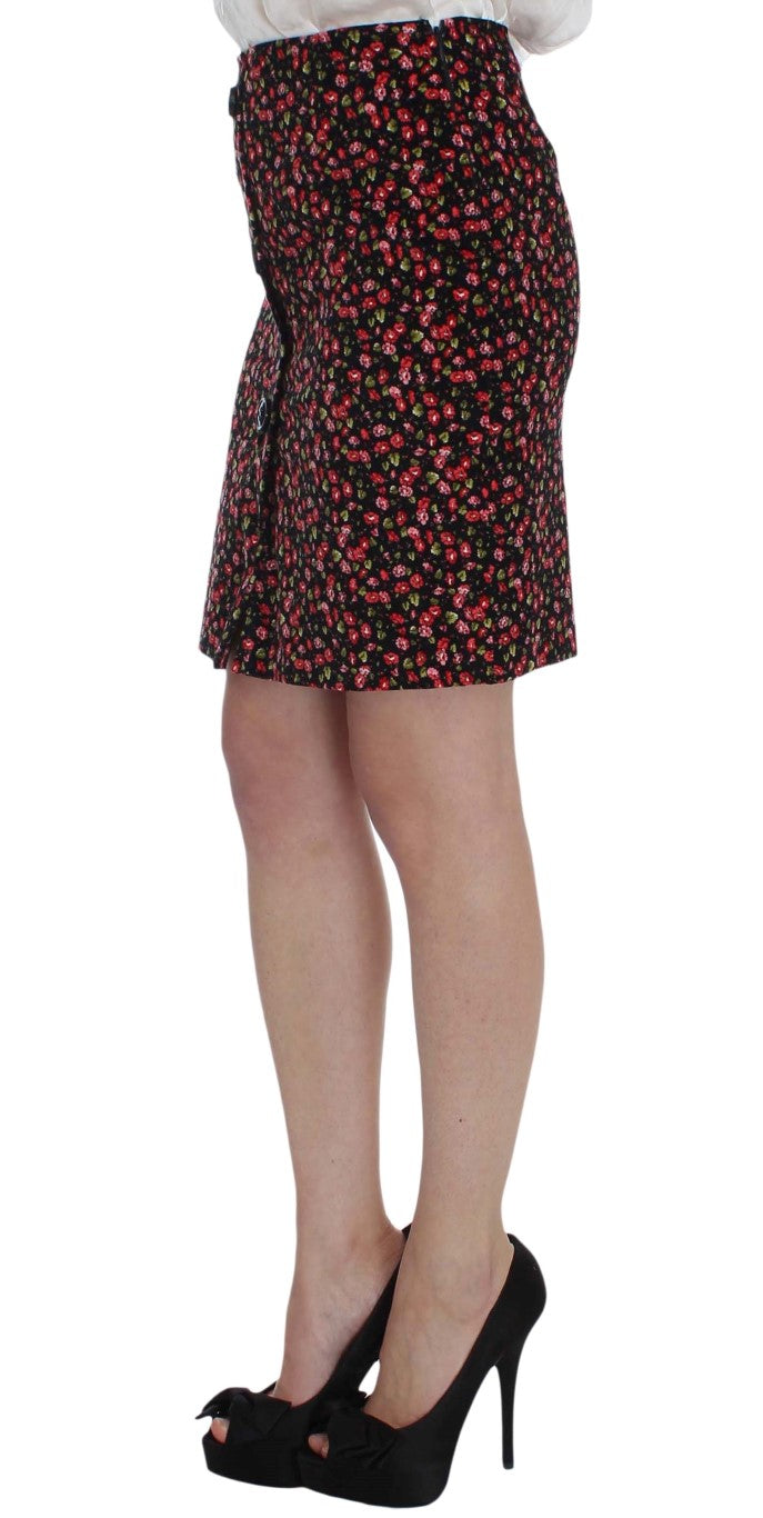 Costume noir à fleurs multicolores BENCIVENGA