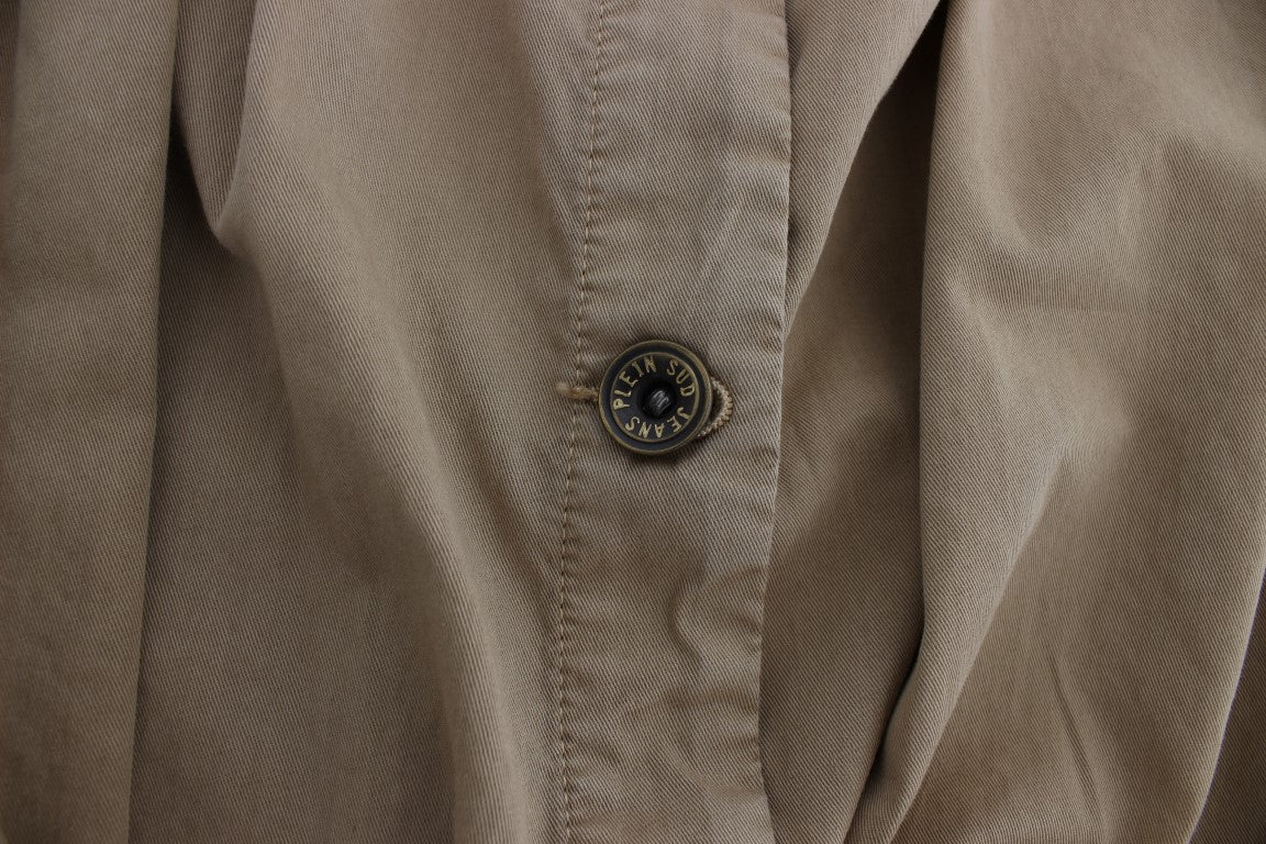 Chemise sans manches en coton beige PLEIN SUD