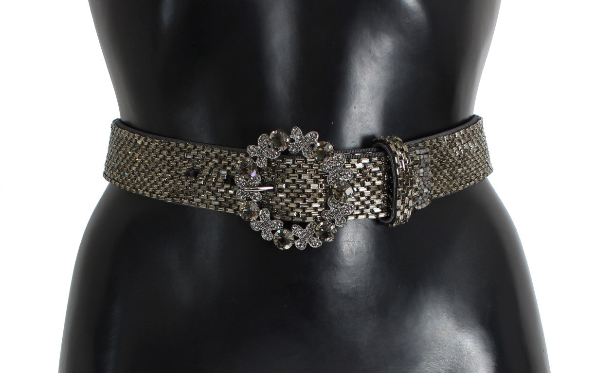 Ceinture à paillettes et boucle en cristal Dolce &amp; Gabbana