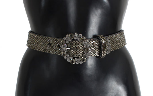 Ceinture à paillettes et boucle en cristal Dolce &amp; Gabbana