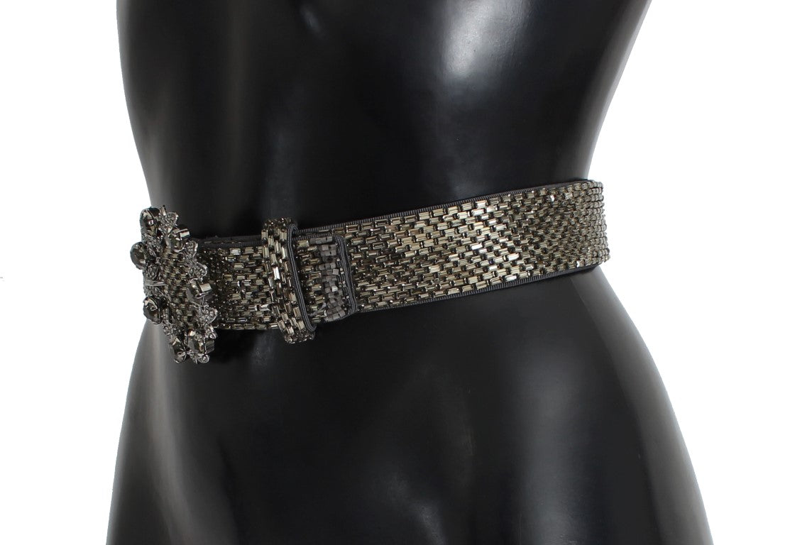 Ceinture à paillettes et boucle en cristal Dolce &amp; Gabbana