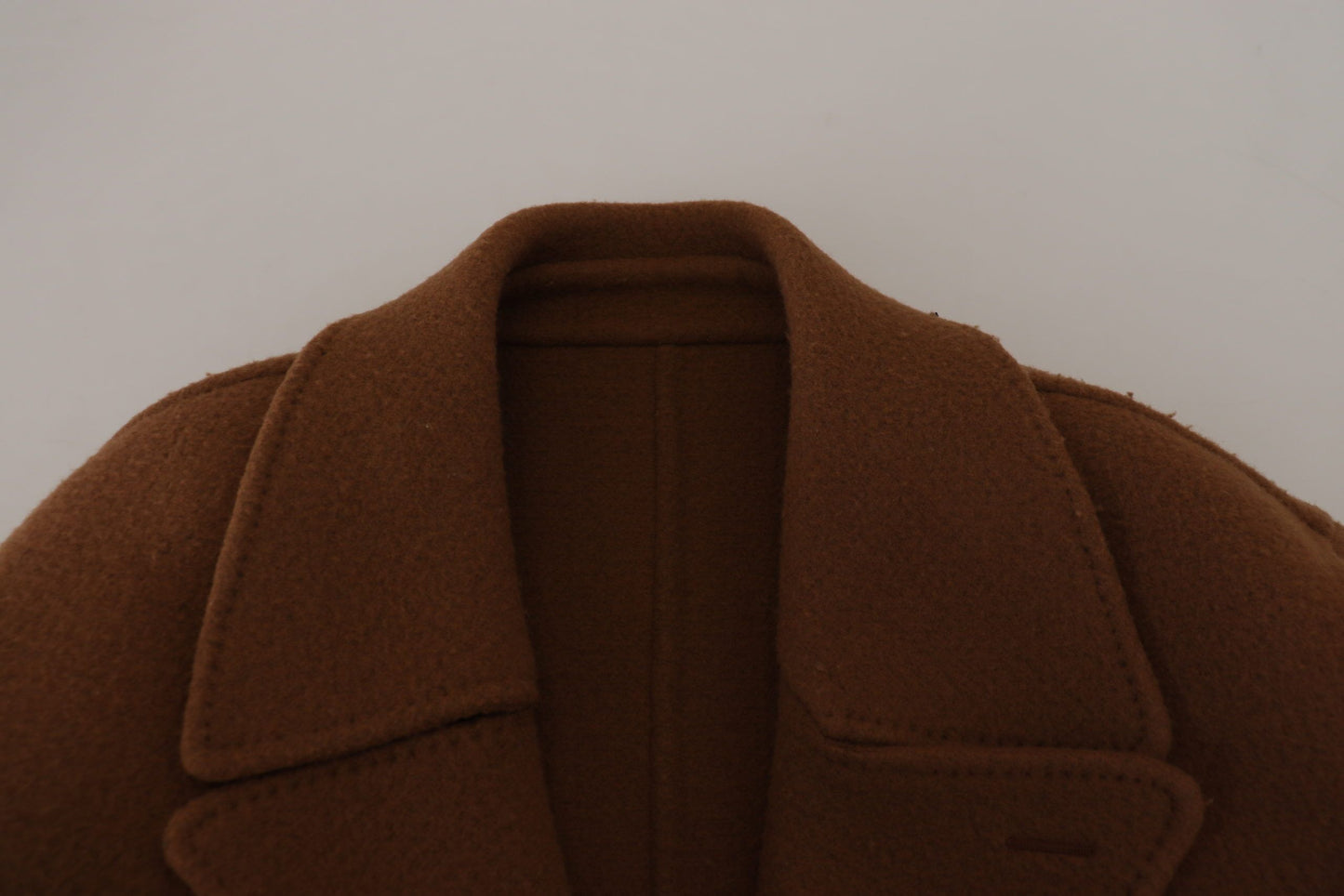 Dolce & Gabbana Brown Nylon Double Breasted Coat Jacket