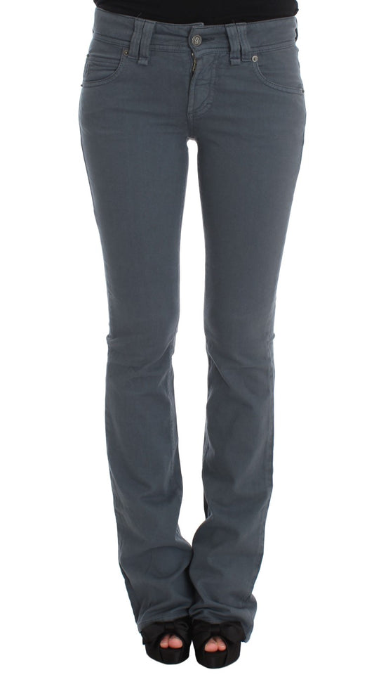 Jean bootcut slim en coton mélangé bleu John Galliano