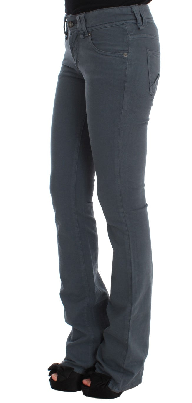 Jean bootcut slim en coton mélangé bleu John Galliano