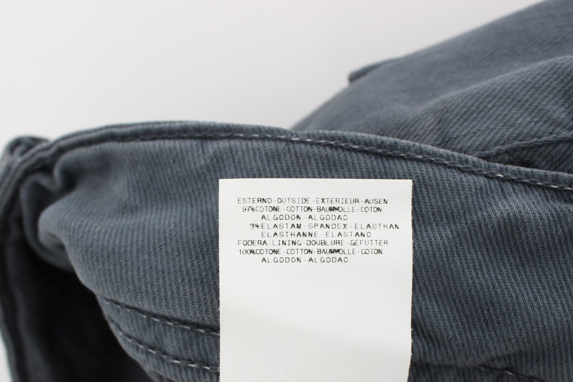 Jean bootcut slim en coton mélangé bleu John Galliano