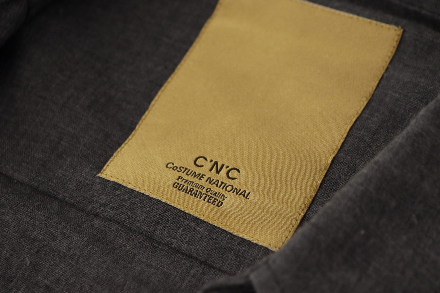 Costume National Dark Gray Cotton Casual Mens Shirt