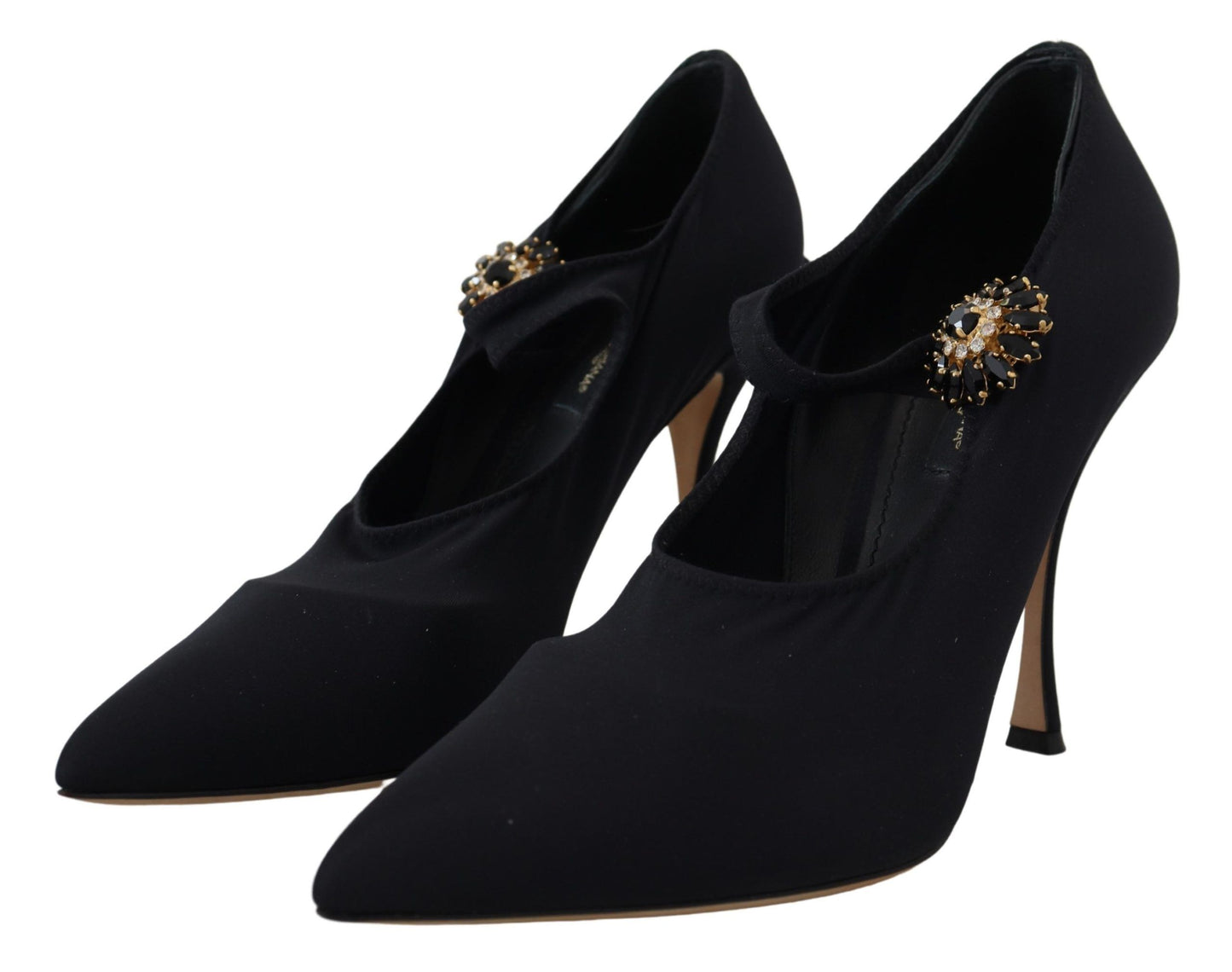 Escarpins Dolce &amp; Gabbana à chaussettes noires et cristaux extensibles