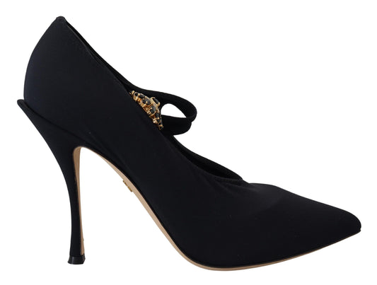 Escarpins Dolce &amp; Gabbana à chaussettes noires et cristaux extensibles