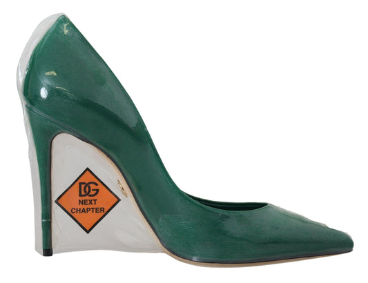 Escarpins à talons en cuir vert Dolce &amp; Gabbana Chaussures en plastique
