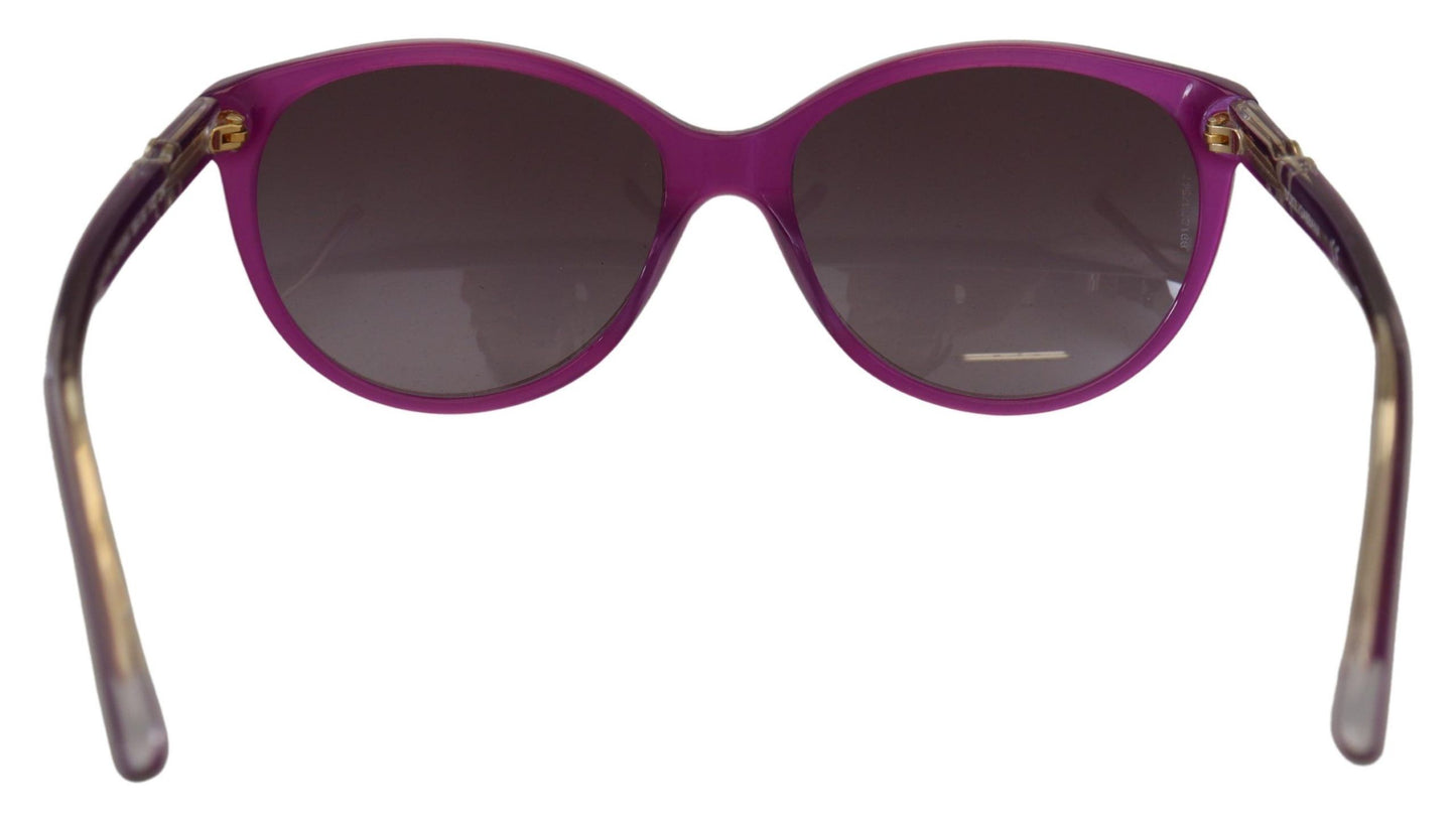 Lunettes de soleil rondes Dolce &amp; Gabbana DG4171P à monture en acétate violet