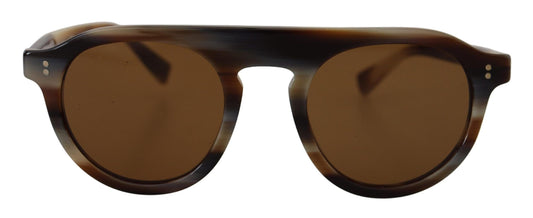Lunettes de soleil ovales à monture intégrale Dolce &amp; Gabbana DG4306, marron écaille de tortue