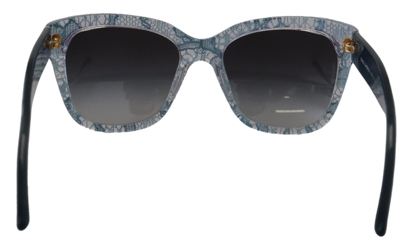 Lunettes de soleil rectangulaires en acétate et dentelle bleue Dolce &amp; Gabbana DG4226