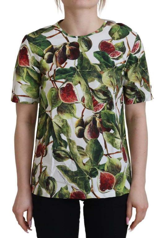 Chemisier ras du cou en coton Dolce &amp; Gabbana T-shirt fruité