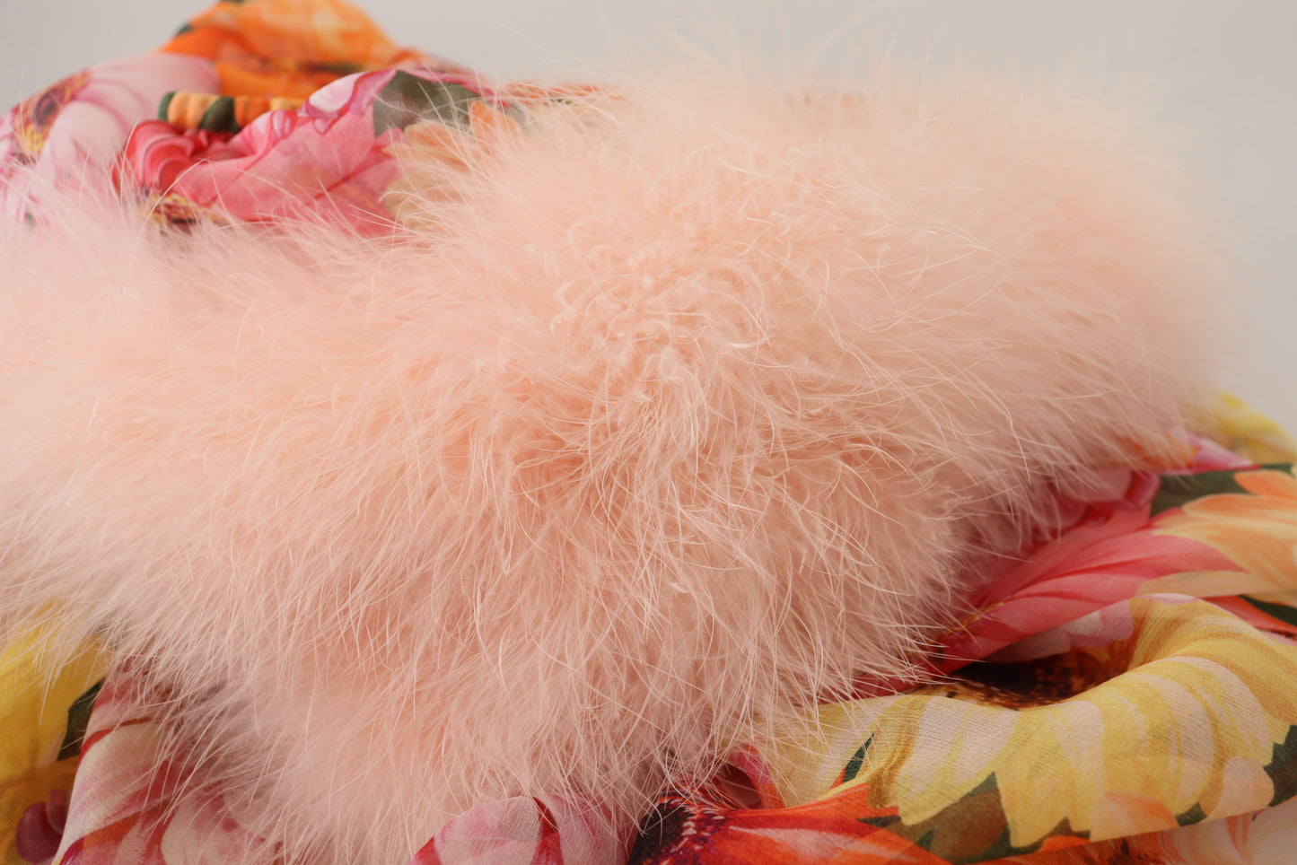 Chemisier en peau lainée à fleurs multicolores Dolce &amp; Gabbana