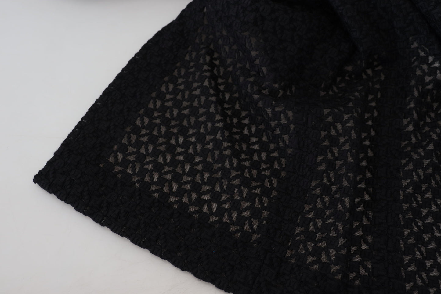 Veste longue en coton noire boutonnée Dolce &amp; Gabbana