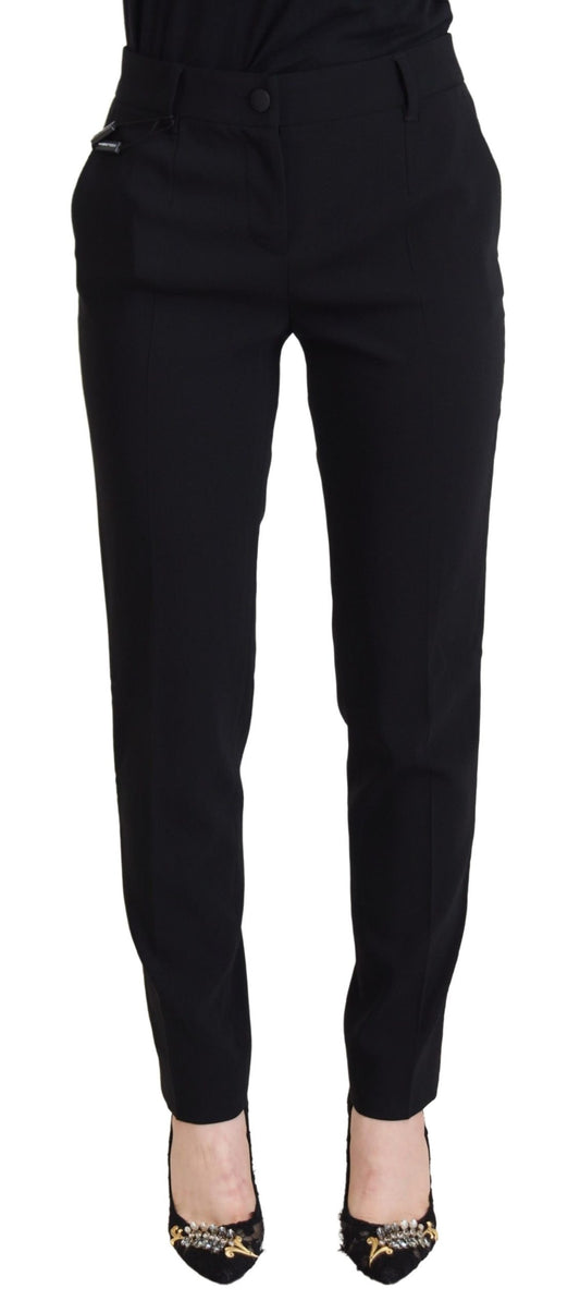 Pantalon taille haute noir Dolce &amp; Gabbana pour femme