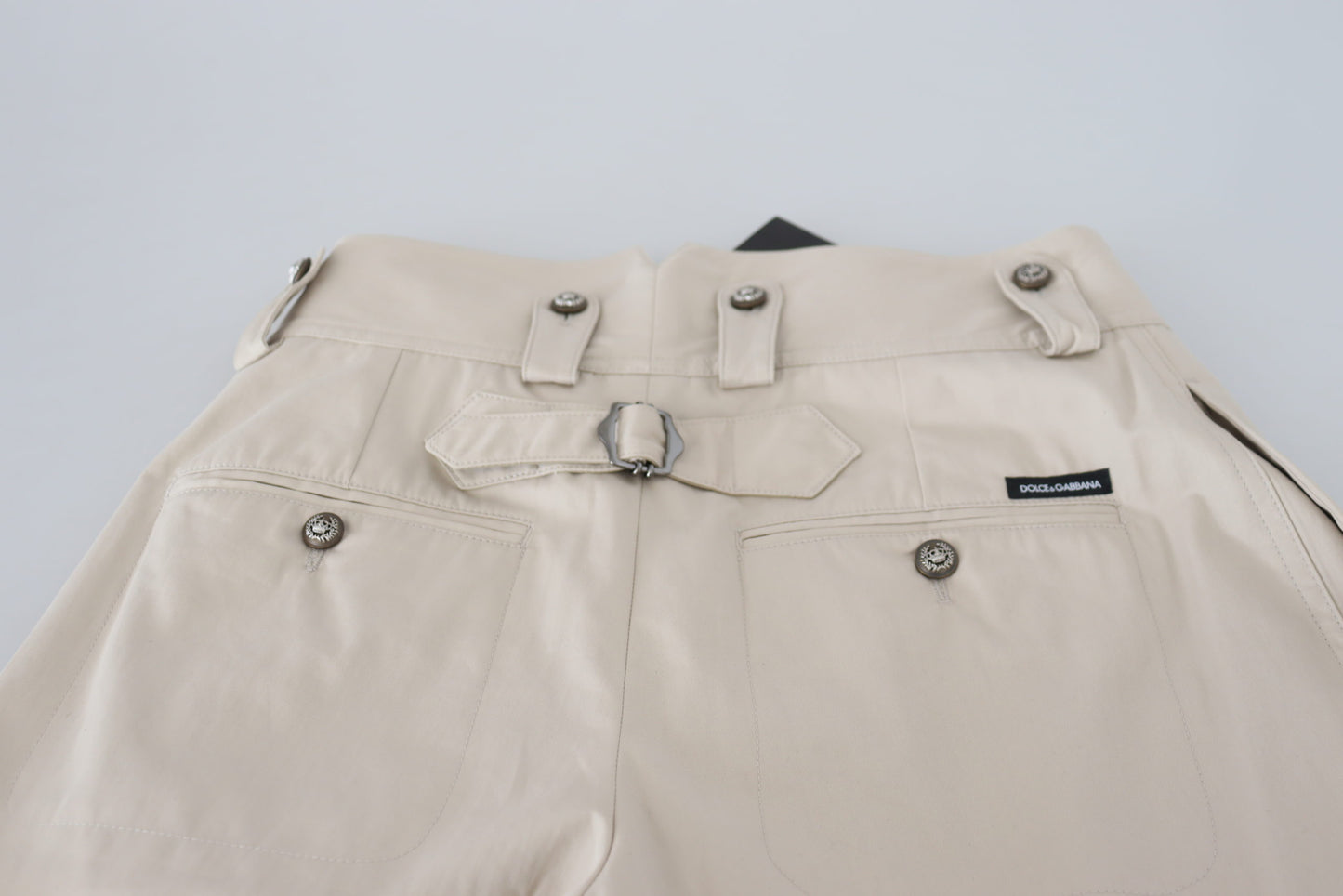 Pantalon taille haute beige Dolce &amp; Gabbana pour femme