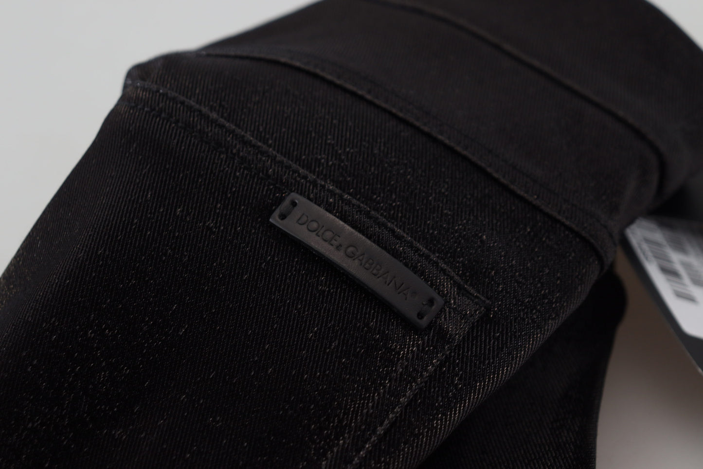 Jean skinny en coton délavé noir Dolce &amp; Gabbana