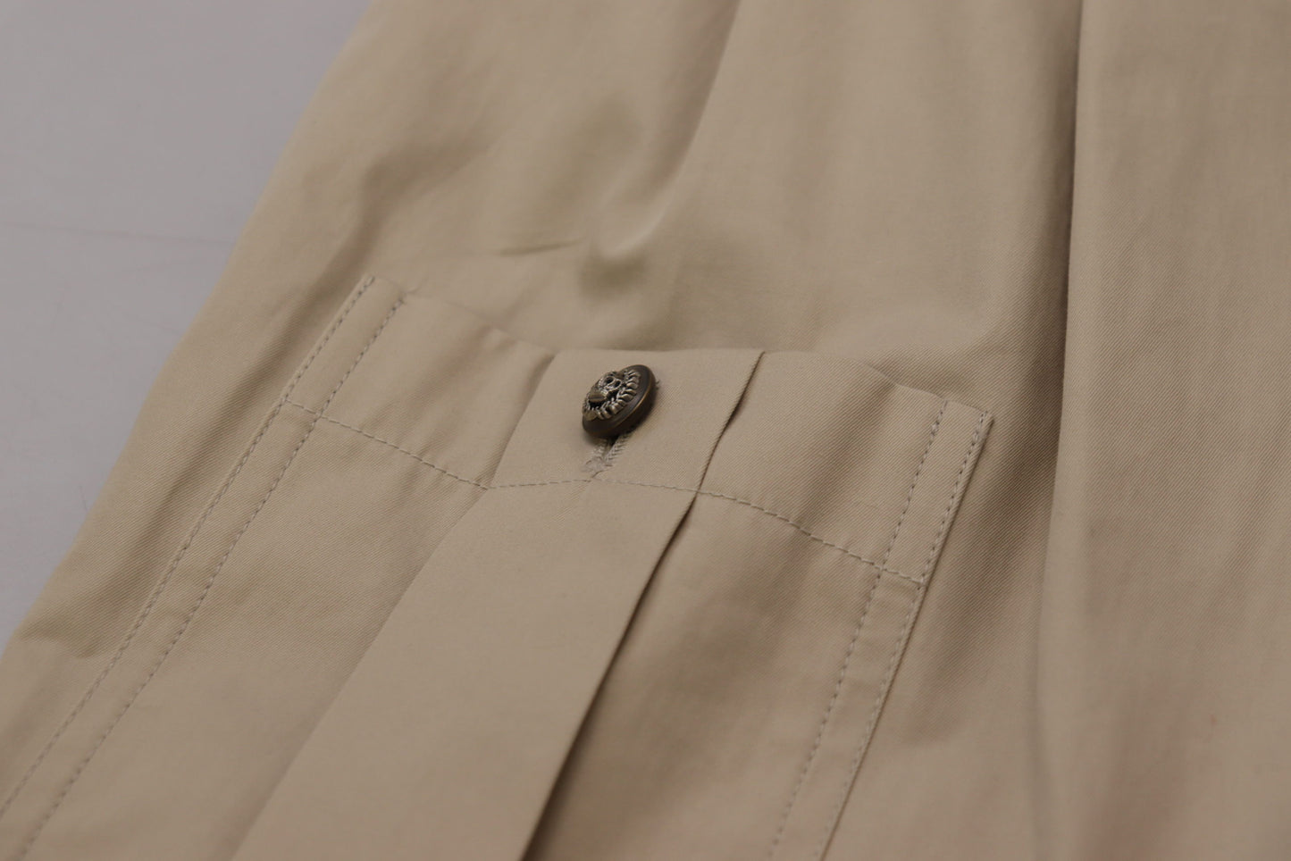 Pantalon cargo en coton beige Dolce &amp; Gabbana pour femme