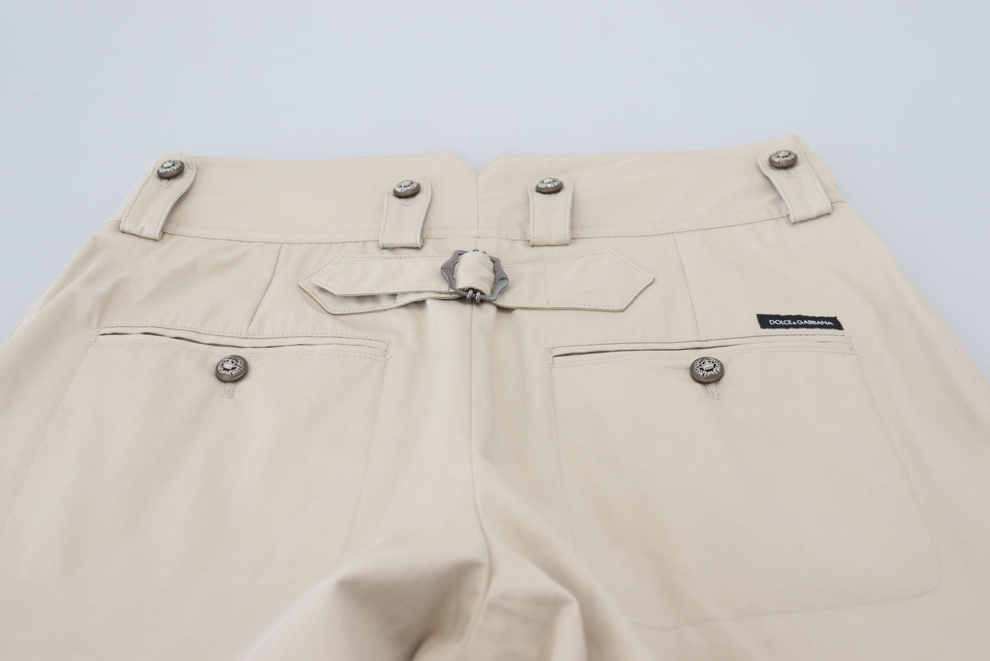 Pantalon cargo en coton beige Dolce &amp; Gabbana pour femme