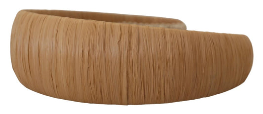 Bandeau diadème en viscose beige Dolce &amp; Gabbana pour femme