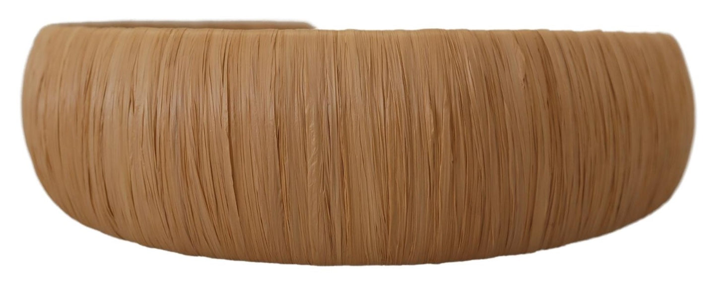 Bandeau diadème en viscose beige Dolce &amp; Gabbana pour femme