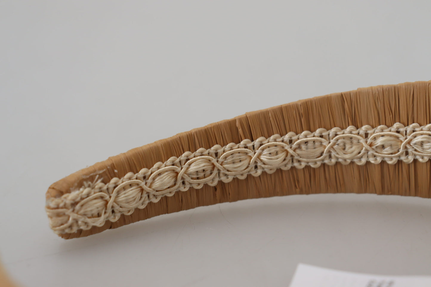 Bandeau diadème en viscose beige Dolce &amp; Gabbana pour femme