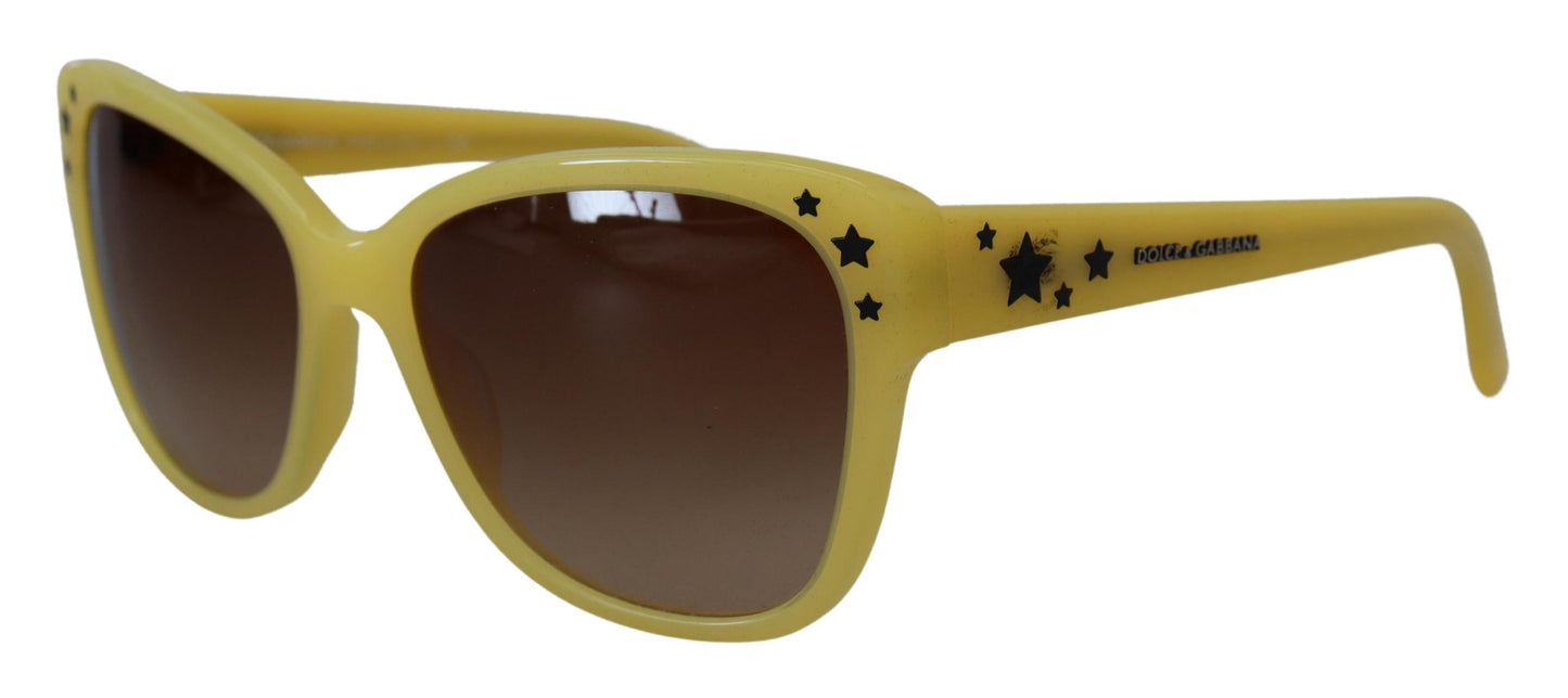 Lunettes de soleil Dolce &amp; Gabbana DG4124 à monture en acétate jaune et étoiles
