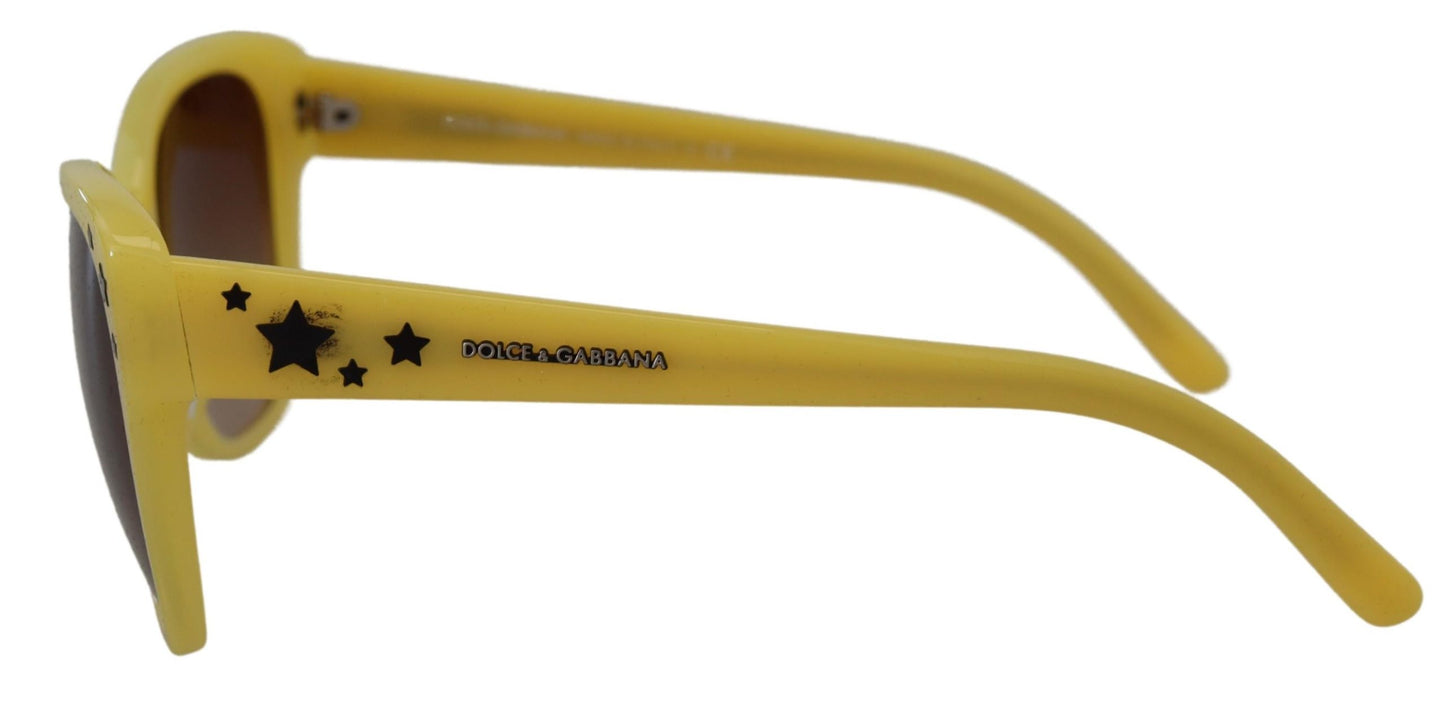 Lunettes de soleil Dolce &amp; Gabbana DG4124 à monture en acétate jaune et étoiles