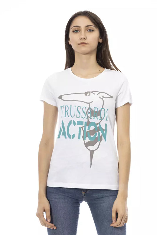 Trussardi Action White Cotton T-Shirt
