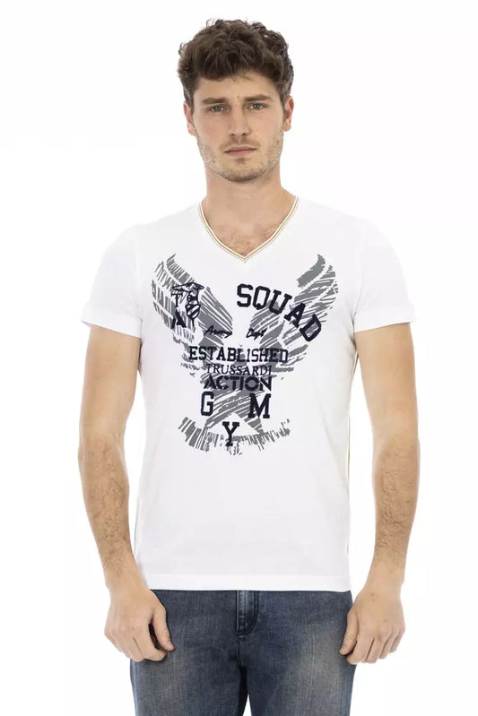 Trussardi Action White Cotton Men's T-Shirt