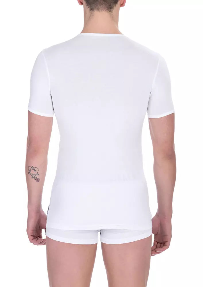 Bikkembergs White Cotton Men's T-Shirt Bi-Pack Crew Neck