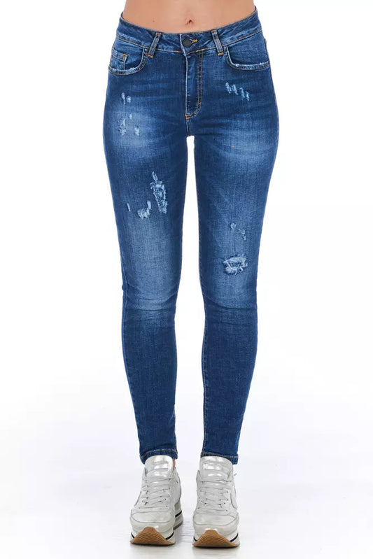 Frankie Morello Blue Denim Damen Jeans