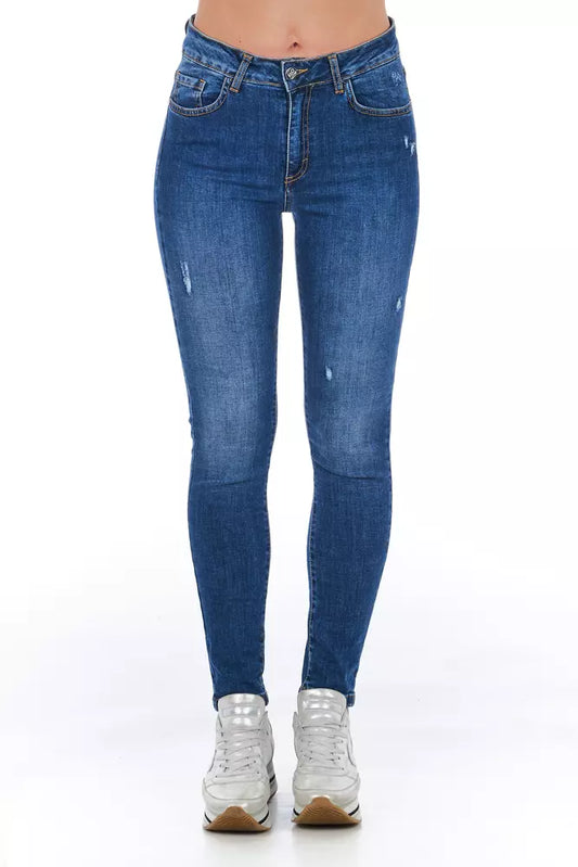 Frankie Morello Blaue Jeans aus anderen Fasern für Damen