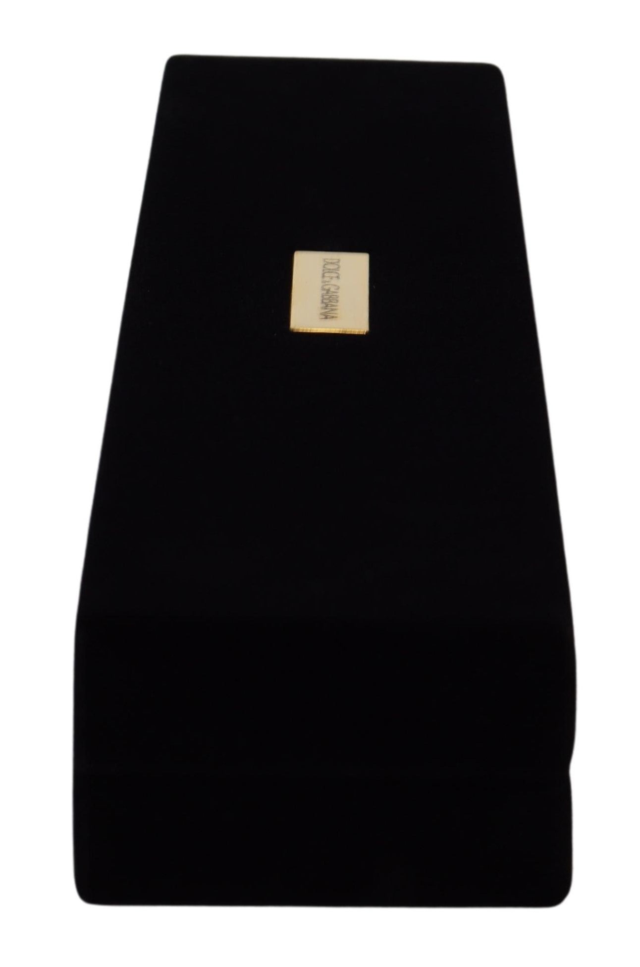 Boîte à bijoux et bracelets en velours noir Dolce &amp; Gabbana avec plaque logo
