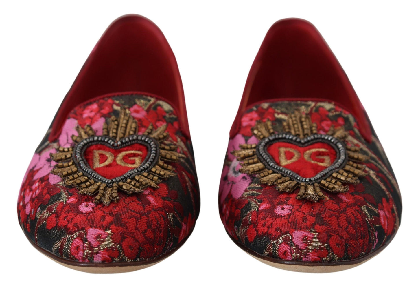 Chaussures à enfiler Dolce &amp; Gabbana en jacquard multicolore avec patch Sacré-Cœur