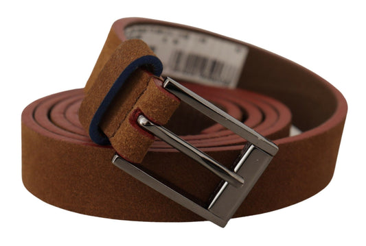 Ceinture à boucle en métal gravée du logo Dolce &amp; Gabbana marron