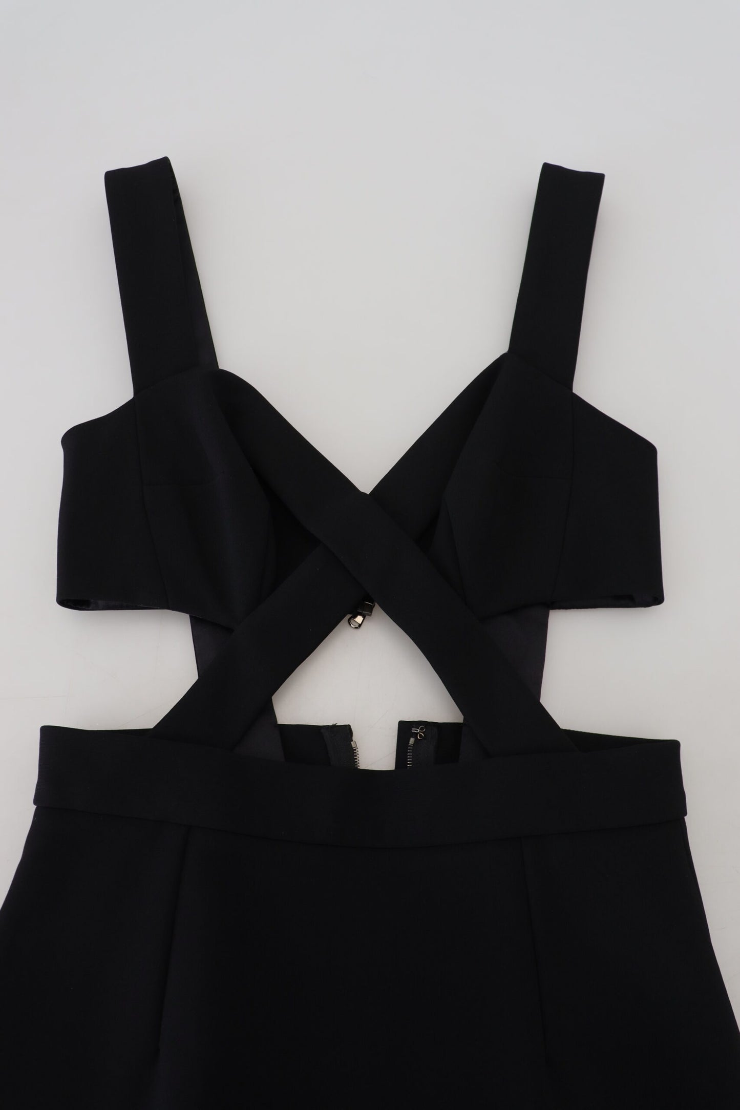 Robe fourreau mi-longue moulante en viscose noire Dolce &amp; Gabbana