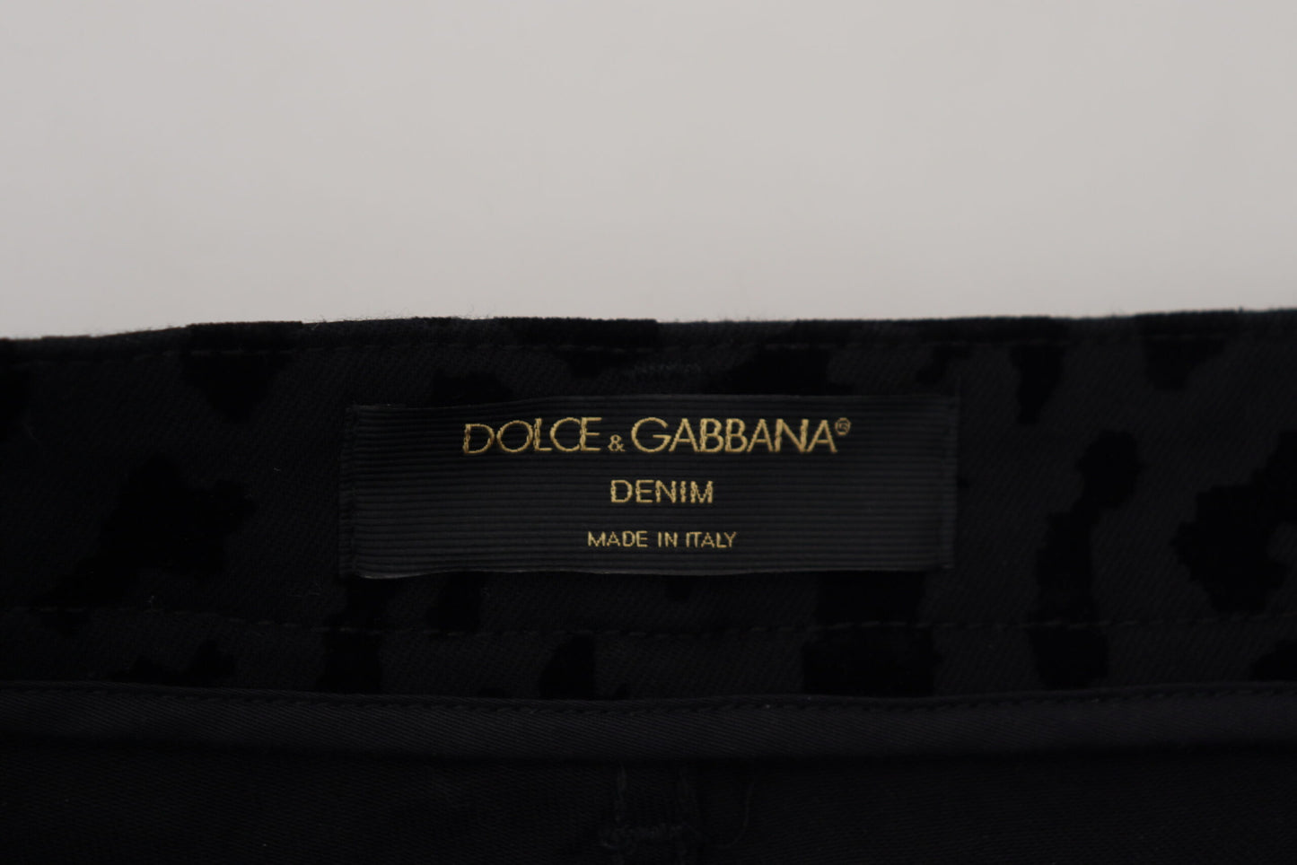 Short en denim noir extensible en coton Dolce &amp; Gabbana
