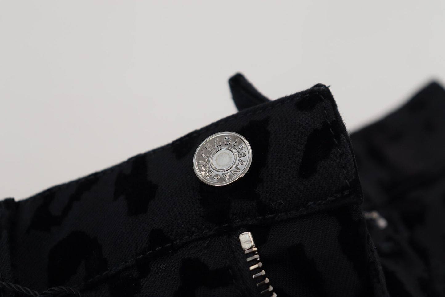 Short en denim noir extensible en coton Dolce &amp; Gabbana