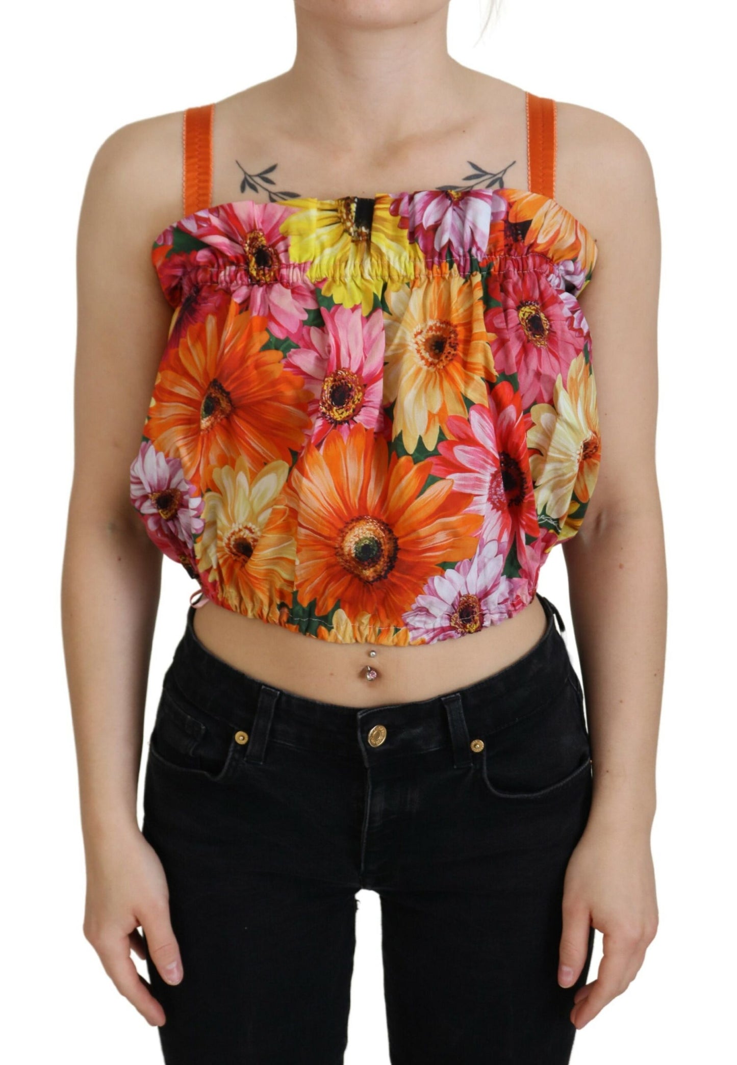 Chemisier court Dolce &amp; Gabbana en coton à fleurs